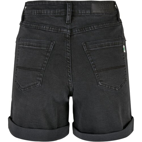 Urban Classics Ladies Organic Stretch Denim 5 Pocket Shorts black washed 26