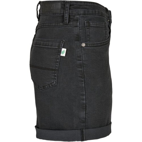 Urban Classics Ladies Organic Stretch Denim 5 Pocket Shorts black washed 26