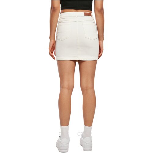 Urban Classics Ladies Organic Stretch Denim Mini Skirt offwhite raw 29