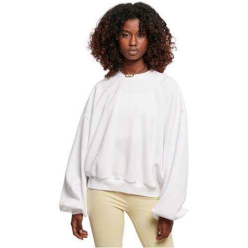 Urban Classics Ladies Oversized Triangle Crew Neck white M/L