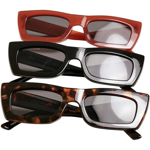 Urban Classics Sunglasses Sanremo 3-Pack black/red/amber one size