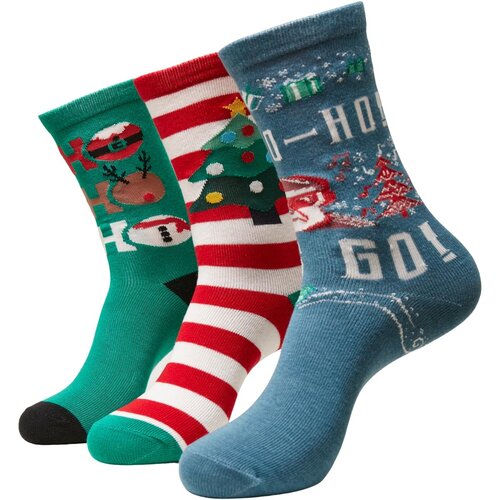 Urban Classics Ho Ho Ho Christmas Socks 3-Pack