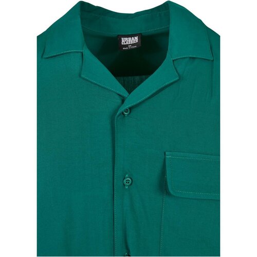 Urban Classics Viscose Camp Shirt green XL