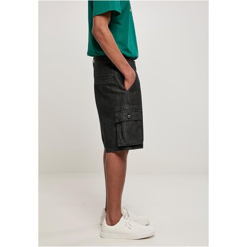 Urban Classics Organic Denim Cargo Shorts black washed 42