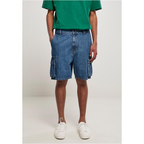 Urban Classics Organic Denim Cargo Shorts mid indigo washed 34