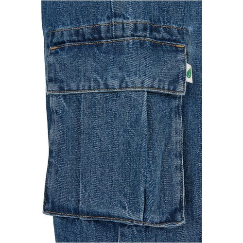 Urban Classics Organic Denim Cargo Shorts mid indigo washed 34