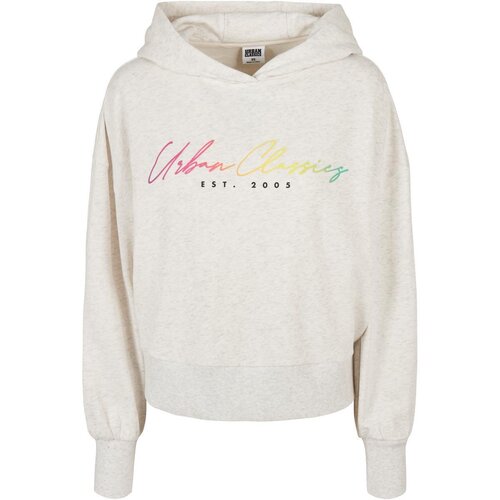 Urban Classics Ladies Oversized Rainbow Hoody lightgrey S