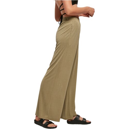 Urban Classics Ladies Modal Wide Leg Pants khaki S