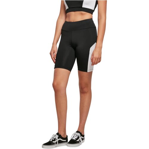 Urban Classics Ladies Color Block Cycle Shorts black/white 5XL