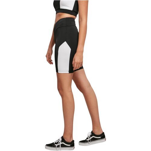 Urban Classics Ladies Color Block Cycle Shorts black/white 5XL