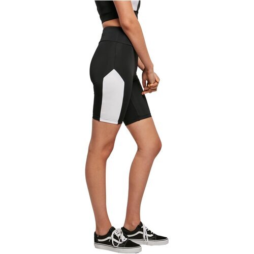 Urban Classics Ladies Color Block Cycle Shorts black/white 5XL