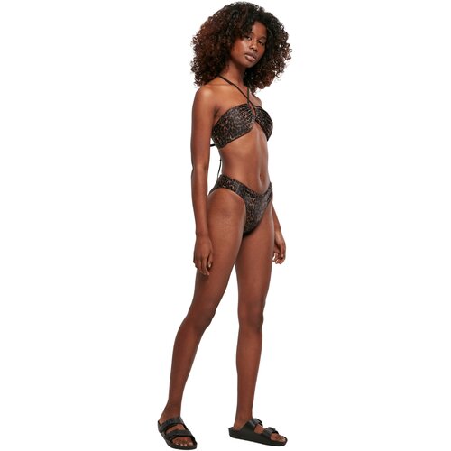 Urban Classics Ladies AOP Hot V Bikini brownleo L