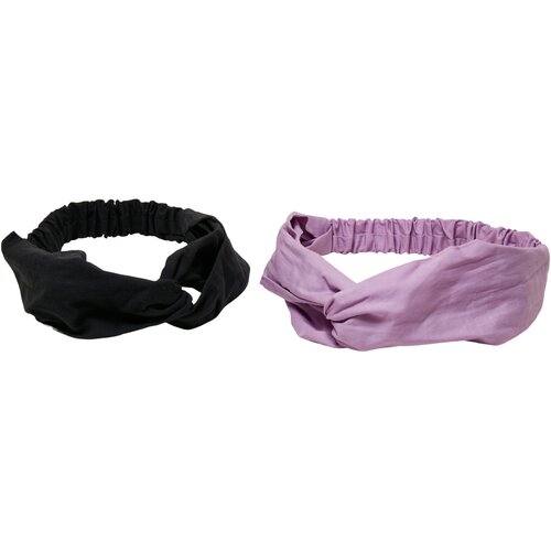 Urban Classics Light Basic Headband 2-Pack lilac/black one size