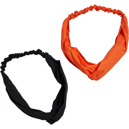 Urban Classics Light Basic Headband 2-Pack magicmango/black one size