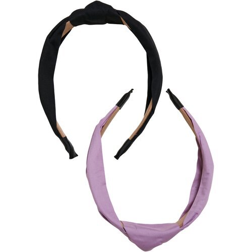 Urban Classics Light Headband With Knot 2-Pack violablue/black one size