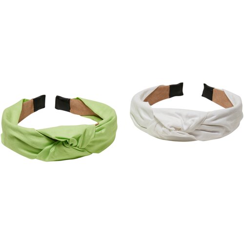 Urban Classics Light Headband With Knot 2-Pack lightmint/white one size