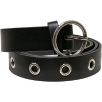 Urban Classics Synthetic Leather Eyelet Belt 2-Pack