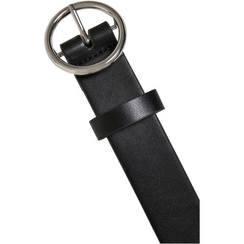 Urban Classics Synthetic Leather Eyelet Belt 2-Pack black/white S/M