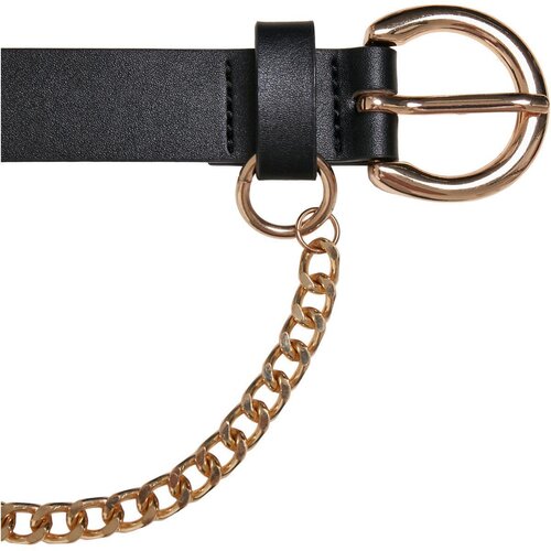Urban Classics Synthetic Leather Belt With Chain