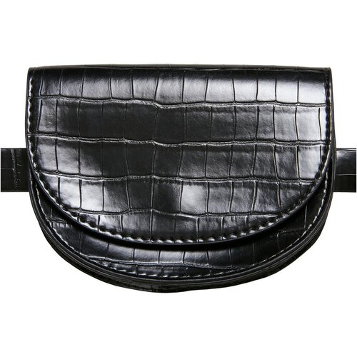 Urban Classics Croco Synthetic Leather Double Beltbag black one size