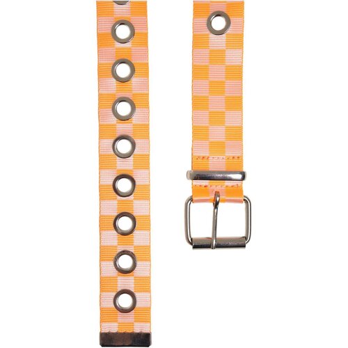 Urban Classics Checker Belt With Eyelets neonorange/white L/XL