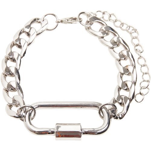 Urban Classics Fastener Bracelet silver S/M