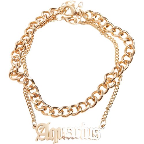 Urban Classics Zodiac Golden Anklet aquarius L/XL