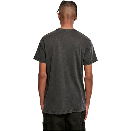 Build your Brand Acid Washed Round Neck Tee black 3XL