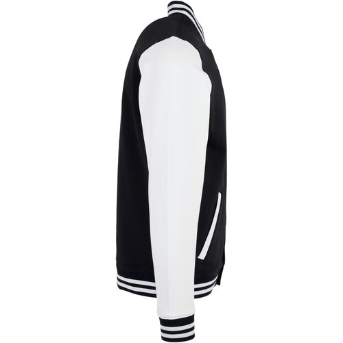 Build your Brand Basic College Jacket black/white 3XL