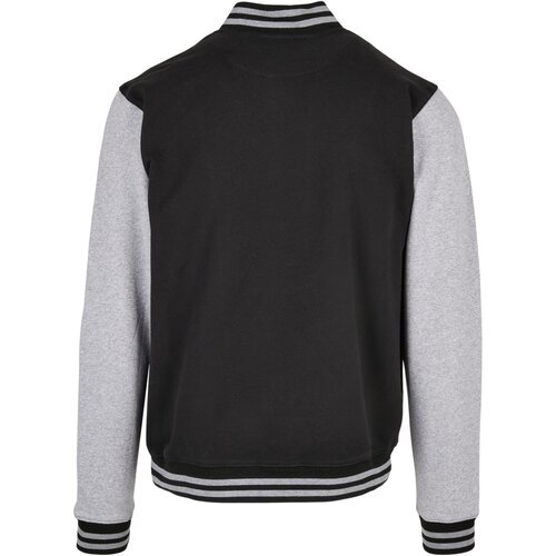 Build your Brand Basic College Jacket black/heather grey XS