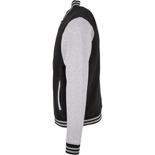 Build your Brand Basic College Jacket black/heather grey XXL