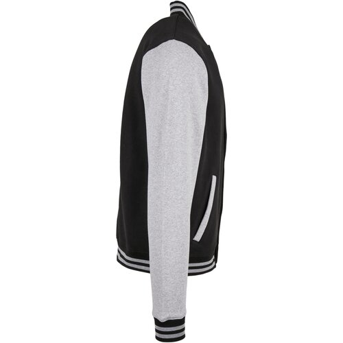 Build your Brand Basic College Jacket black/heather grey XXL