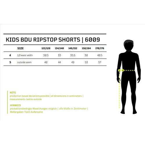 Brandit Kids BDU Ripstop Shorts