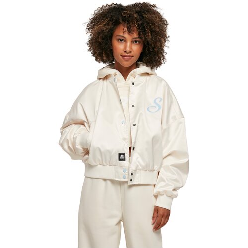 Ladies Starter Satin College Jacket palewhite XL