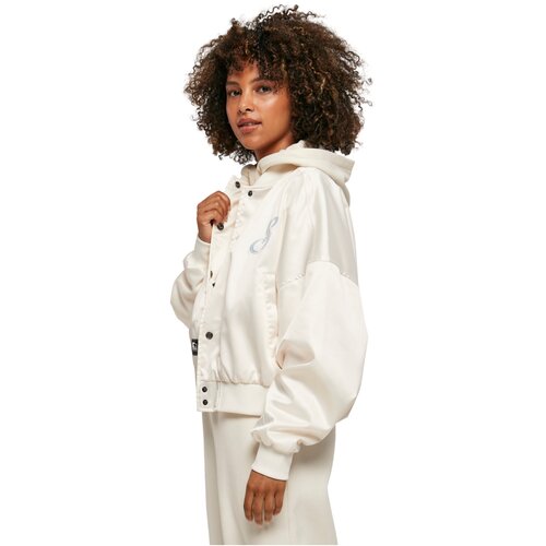 Ladies Starter Satin College Jacket palewhite XS