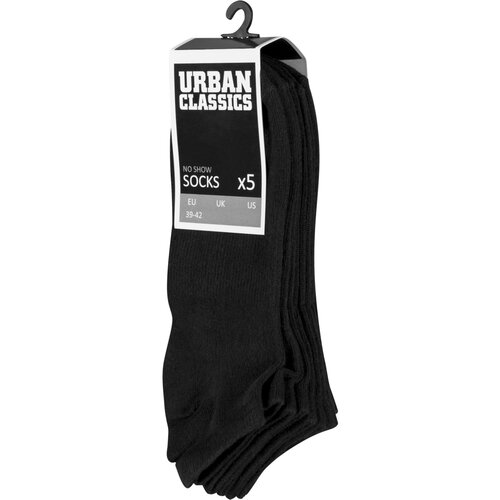 Urban Classics No Show Socks 5-Pack black 39-42