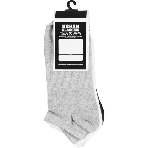 Urban Classics No Show Socks 5-Pack blk/wht/gry 43-46